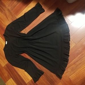 🌹Girls 10/12 T Black Ruffled Dress